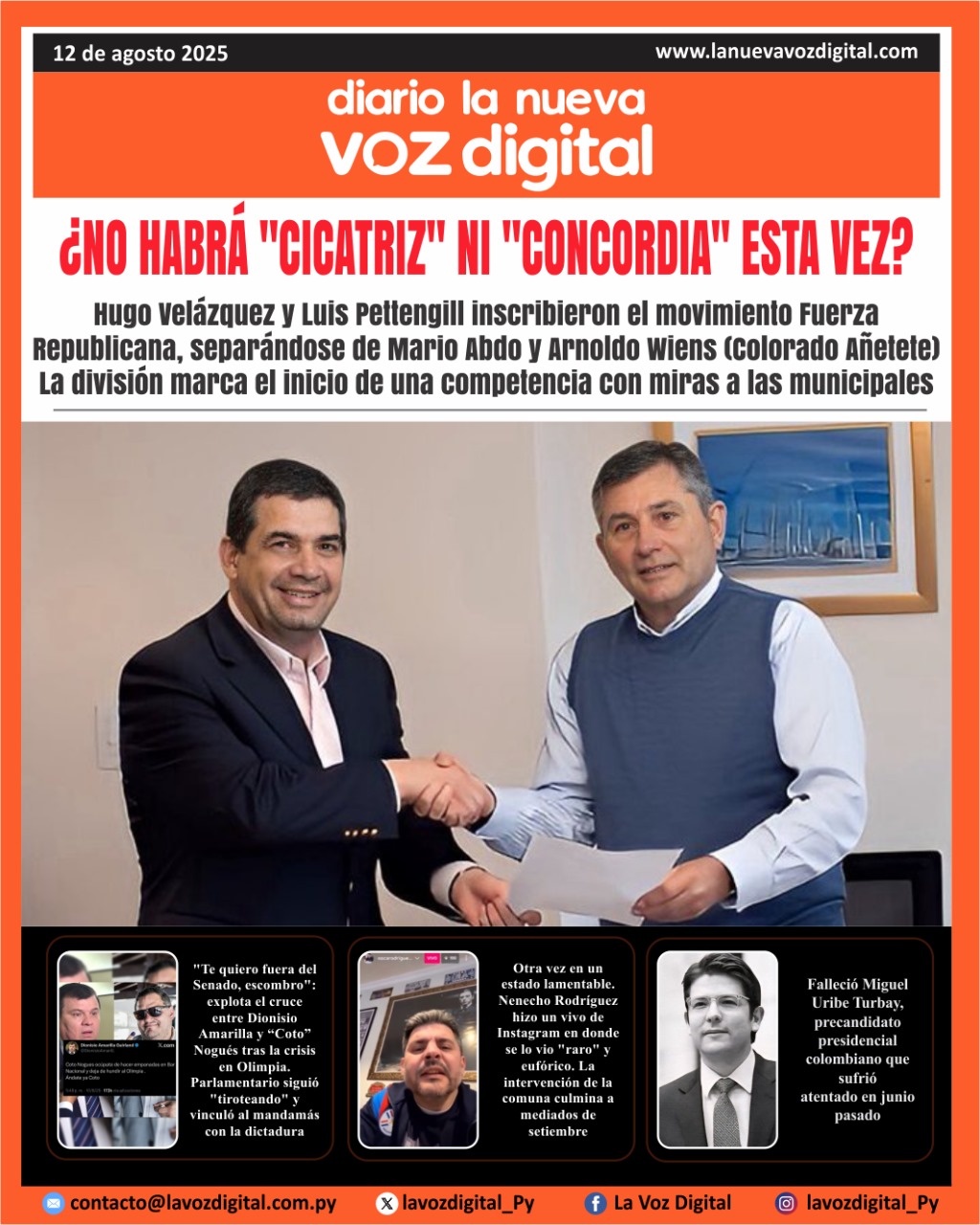 Tapa del 12 de agosto del 2025