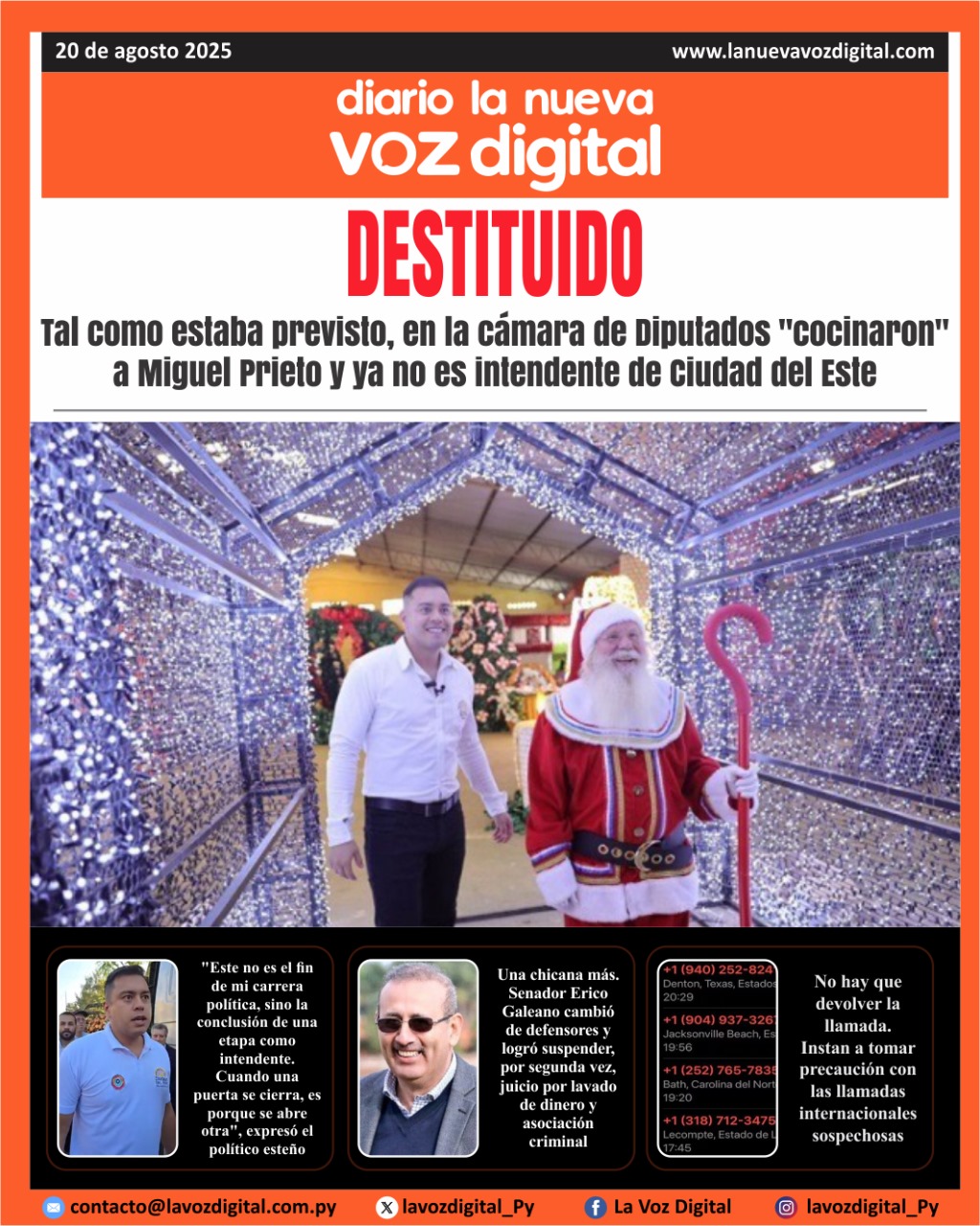 Tapa del 20 de agosto del 2025