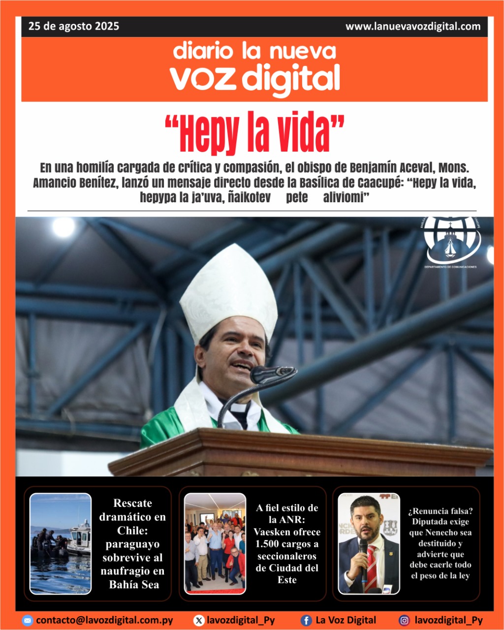 Tapa del 25 de agosto del 2025