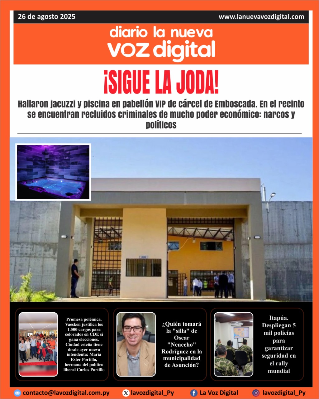 Tapa del 26 de agosto del 2025