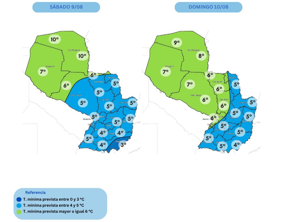Frío matinal marca el domingo en todo el país