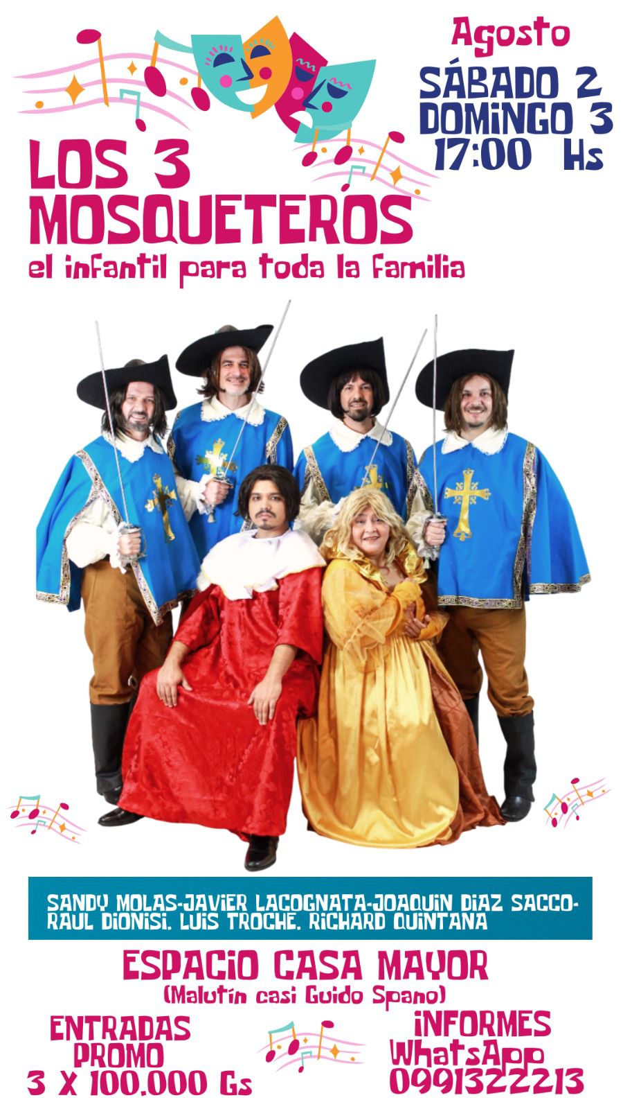 Los tres mosqueteros se toman Villa Morra!