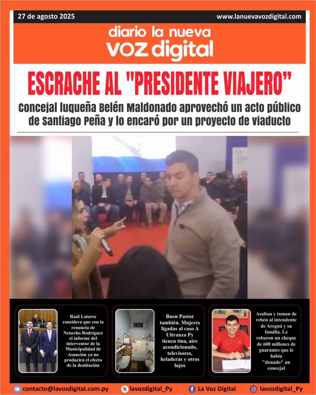 Tapa del 27 de agosto del 2025