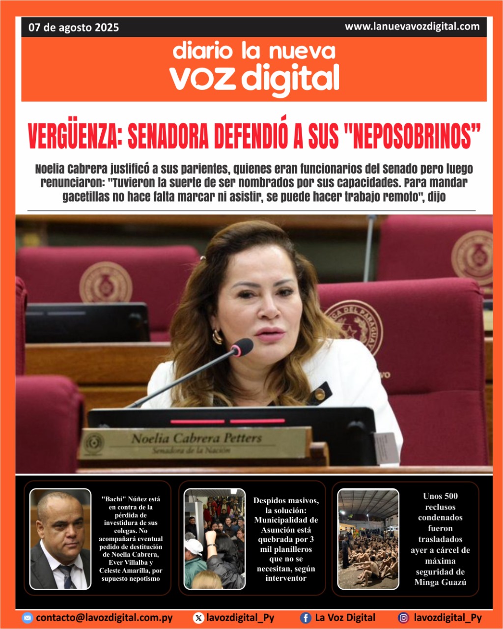 Tapa 7 de agosto 2025