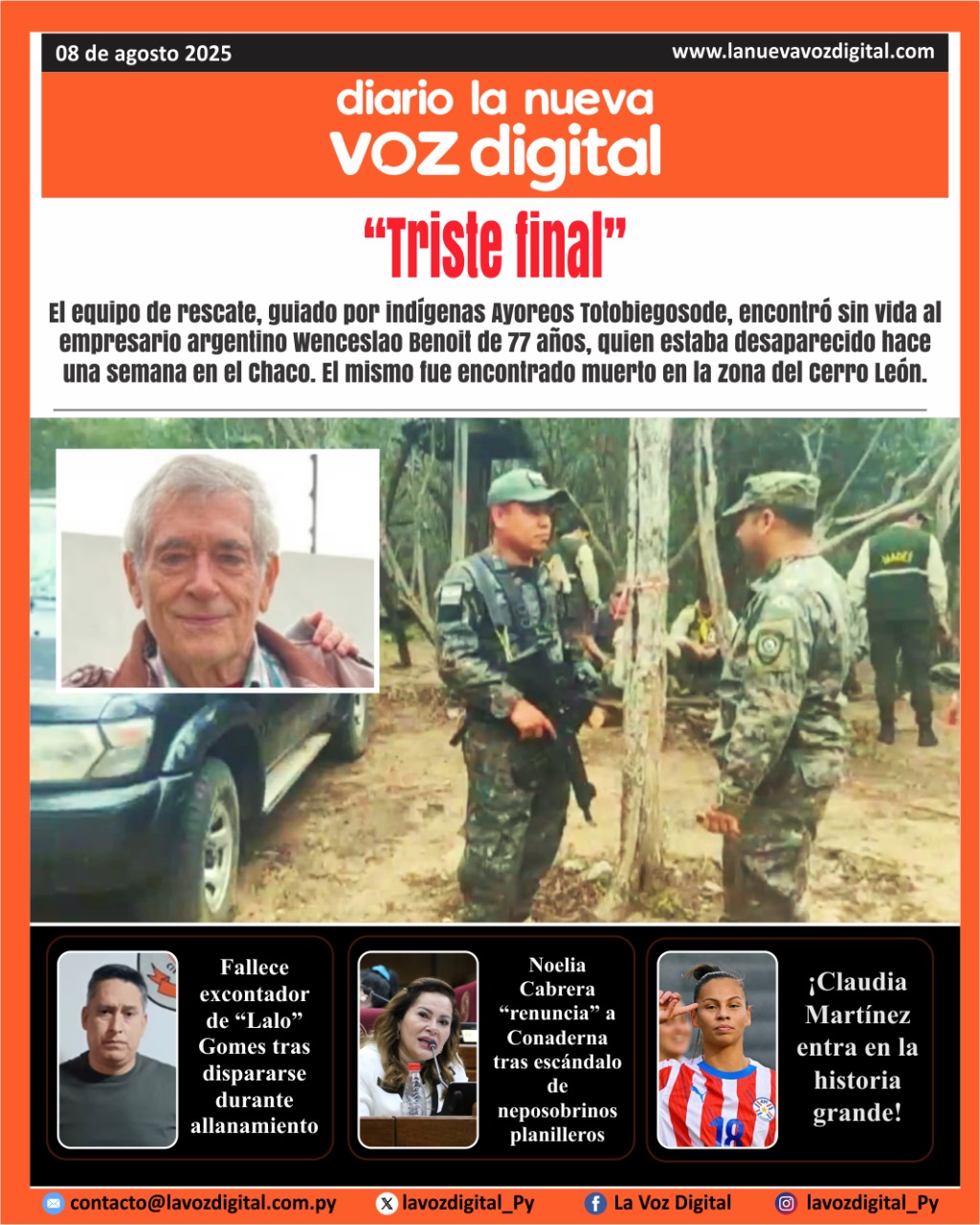 Tapa 8 de agosto 2025