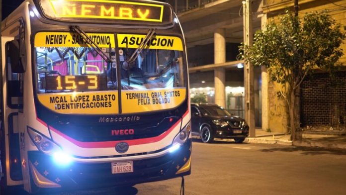 Servicio de transporte nocturno se extenderá hasta Ñemby