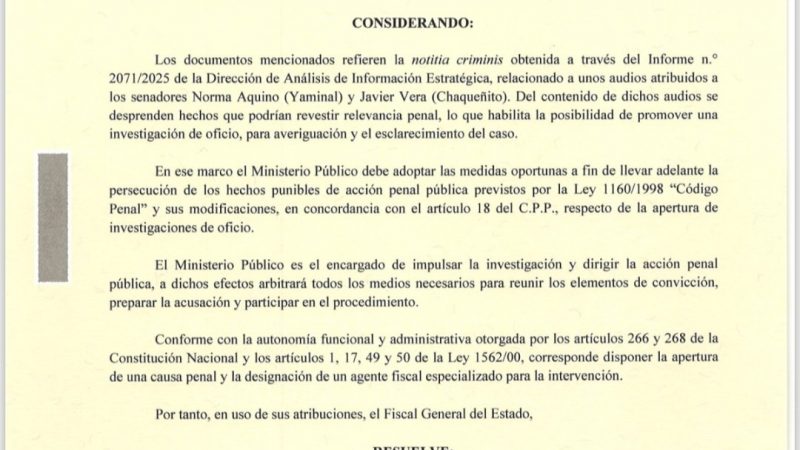 Fiscalía abre causa penal contra Yamy Nal y Chaqueñito Vera por audios que revelan presunta corrupción