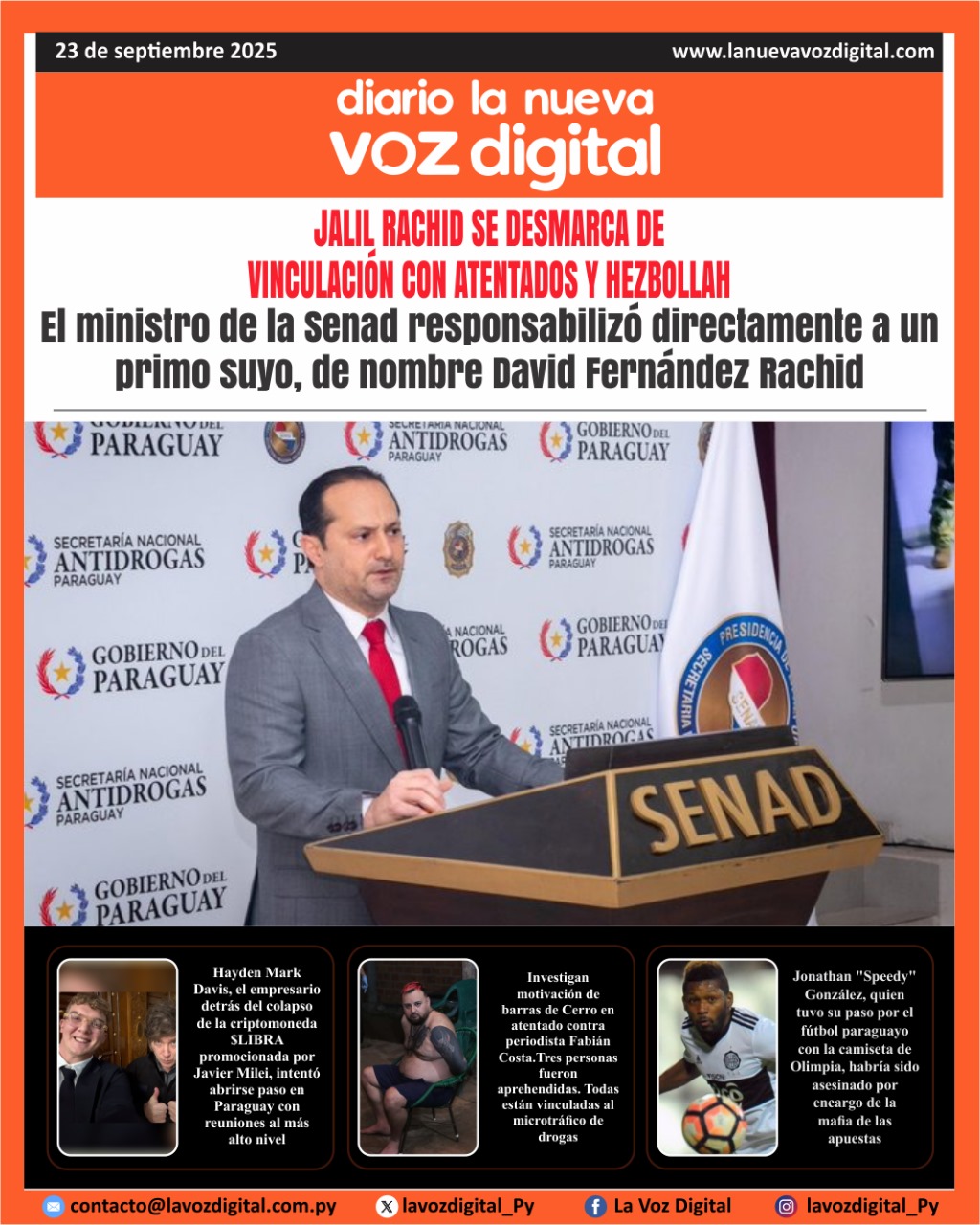 Tapa del 23 de septiembre del 2025