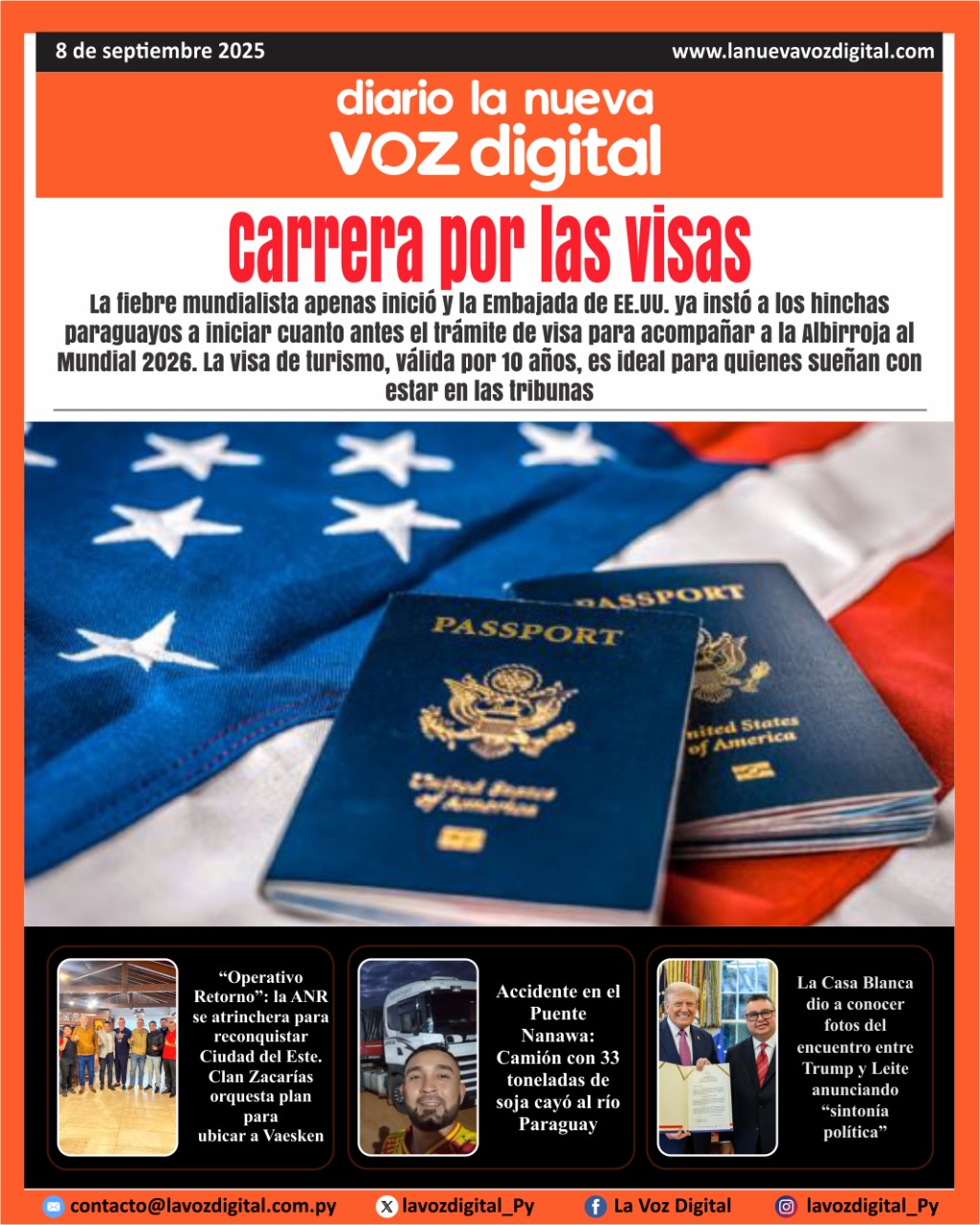 Tapa del 8 de septiembre del 2025