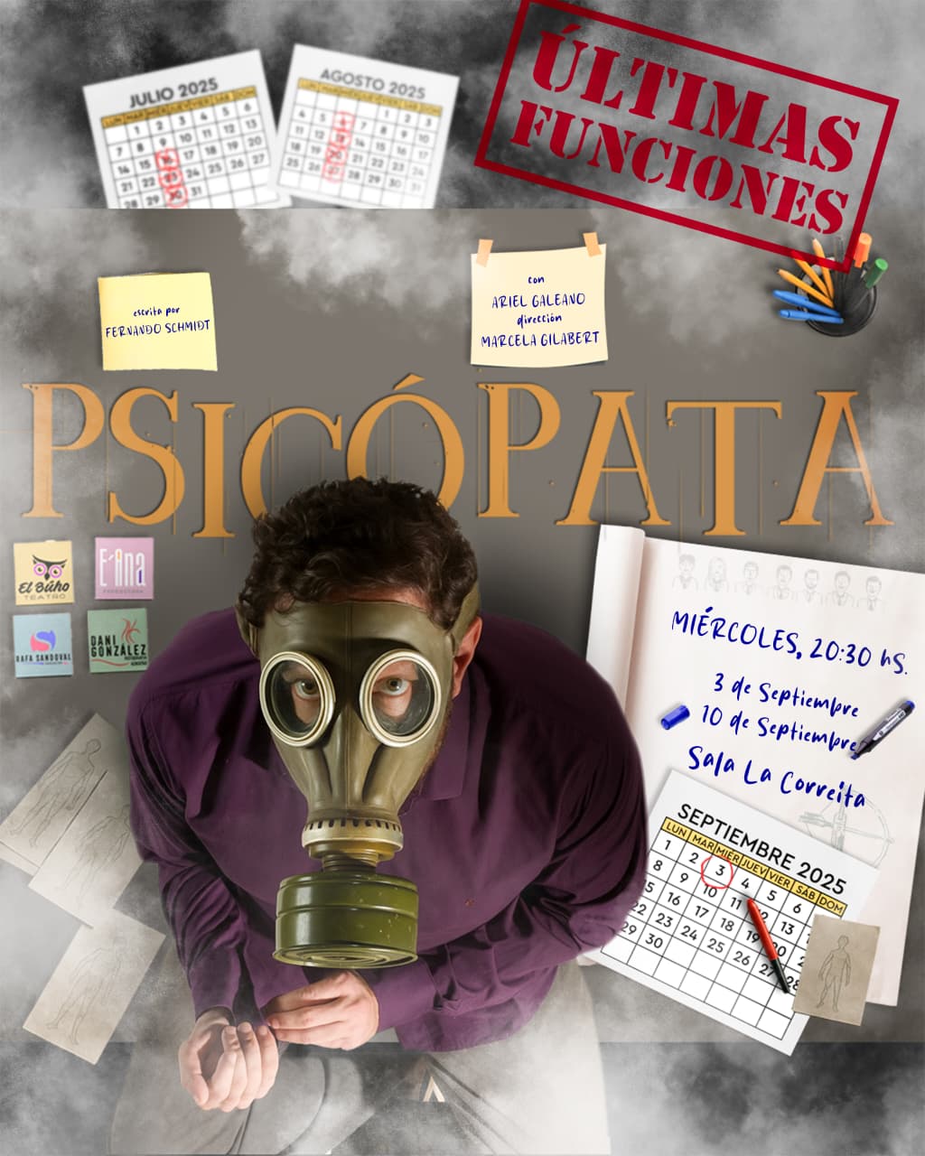 Última llamada para la obra “Psicópata”: se despide este miércoles en La Correa