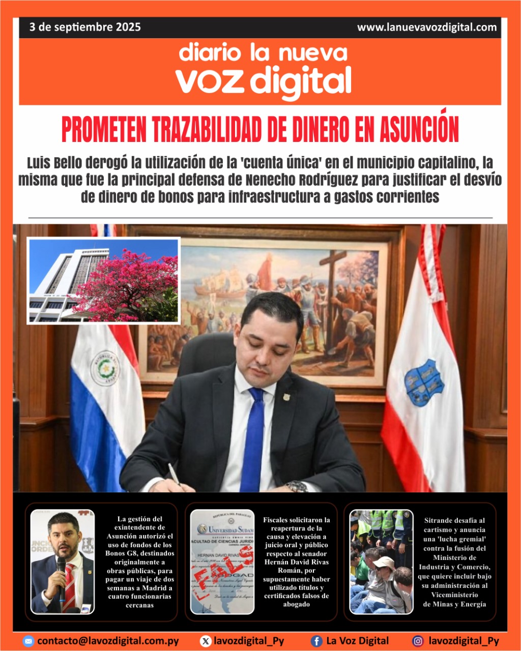 Tapa del 3 de septiembre del 2025