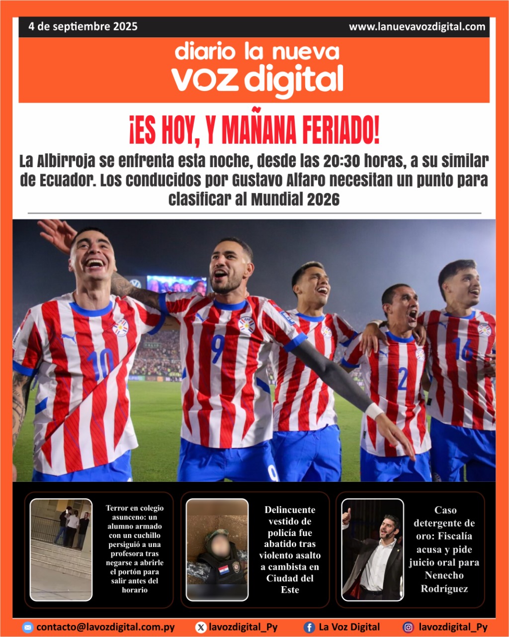 Tapa del 4 de septiembre del 2025