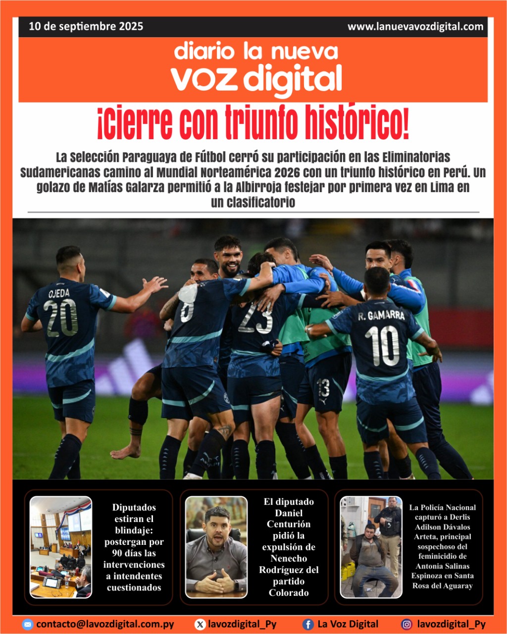 Tapa del 10 de septiembre del 2025