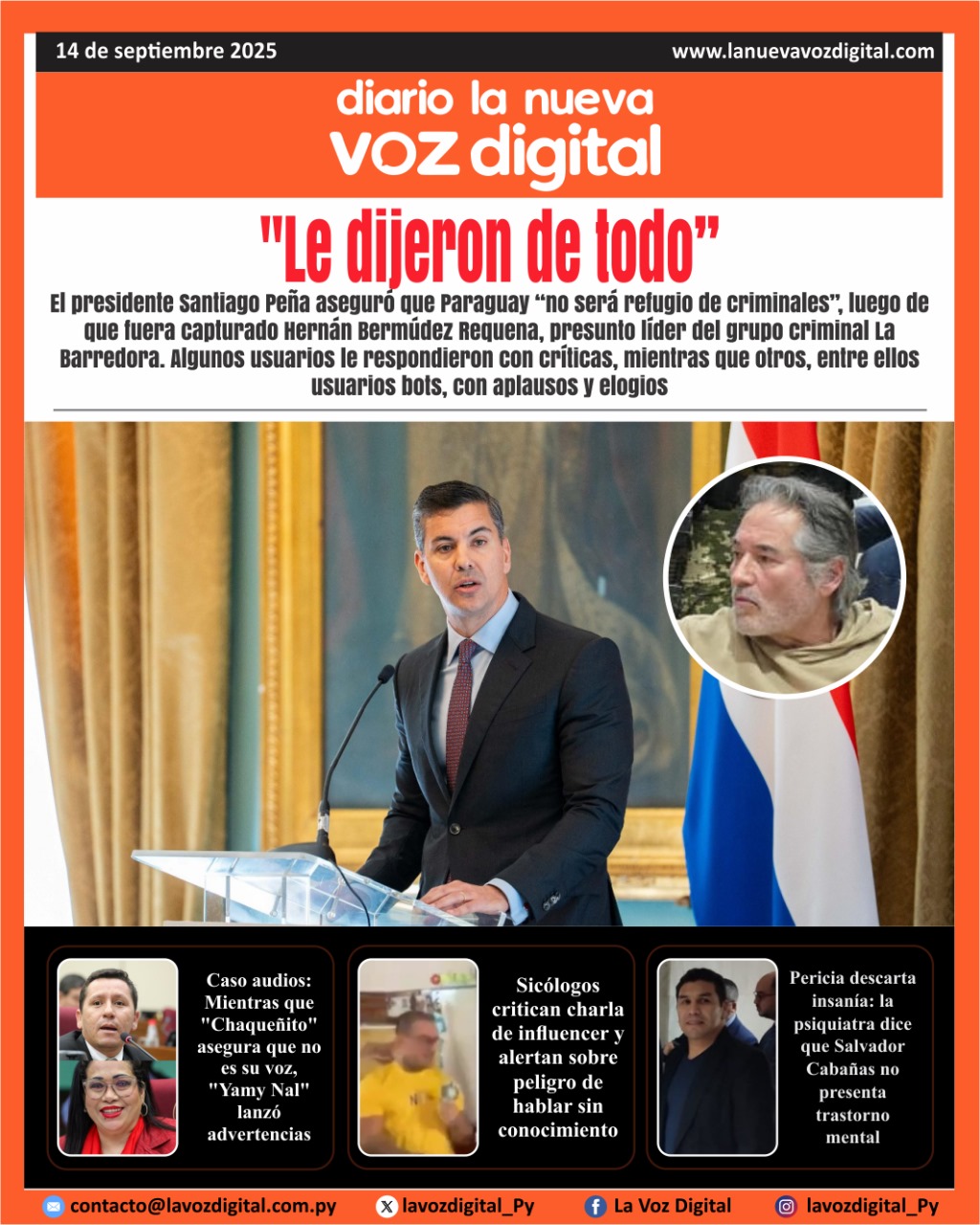 Tapa del 14 de abril del 2025