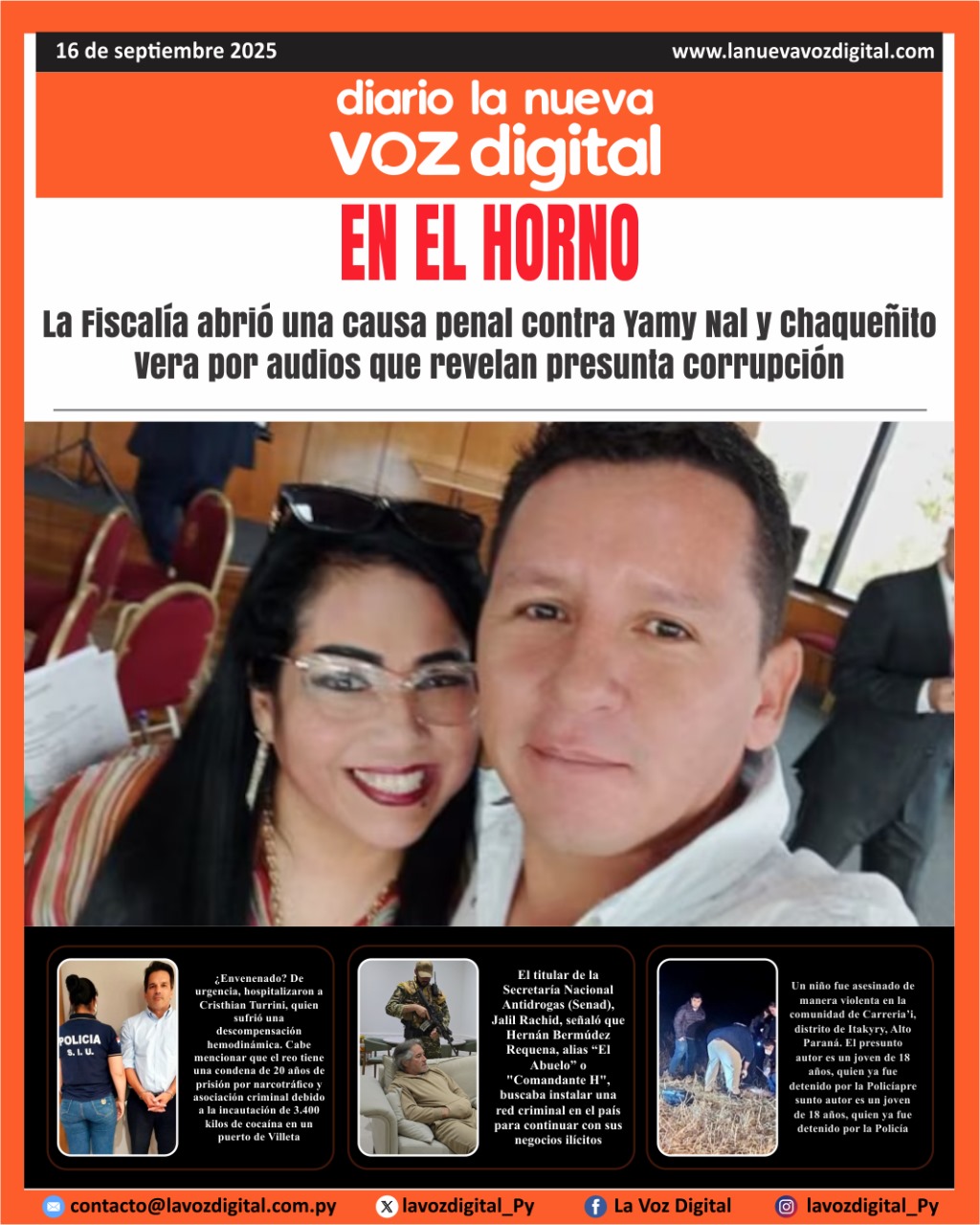 Tapa del 16 de septiembre del 2025