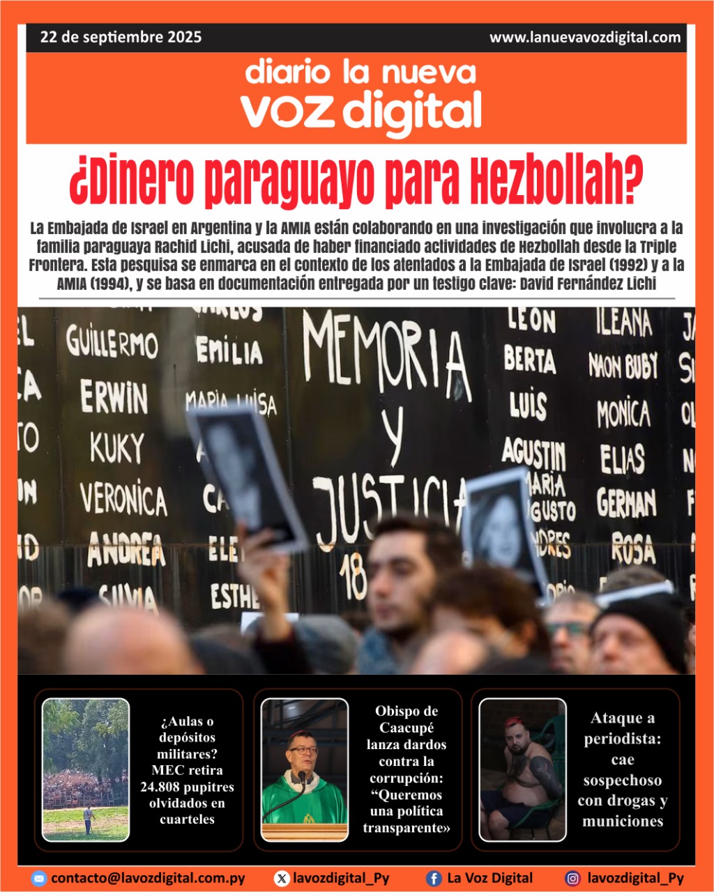 Tapa del 22 de septiembre del 2025
