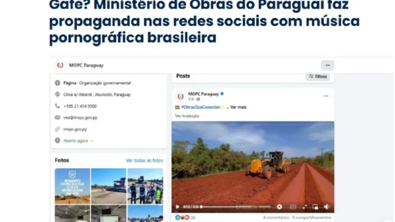 MOPC causa polémica en Brasil al promocionar obra con música pornográfica