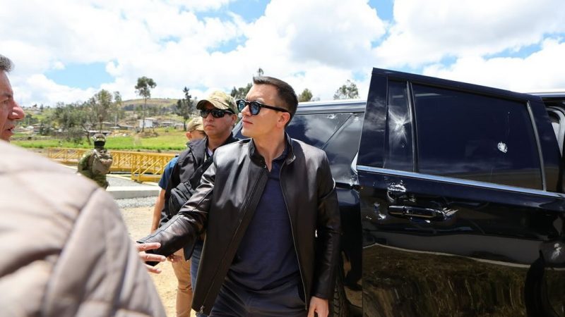 Ataque a la caravana presidencial en Ecuador: confirman intento de asesinato contra Daniel Noboa