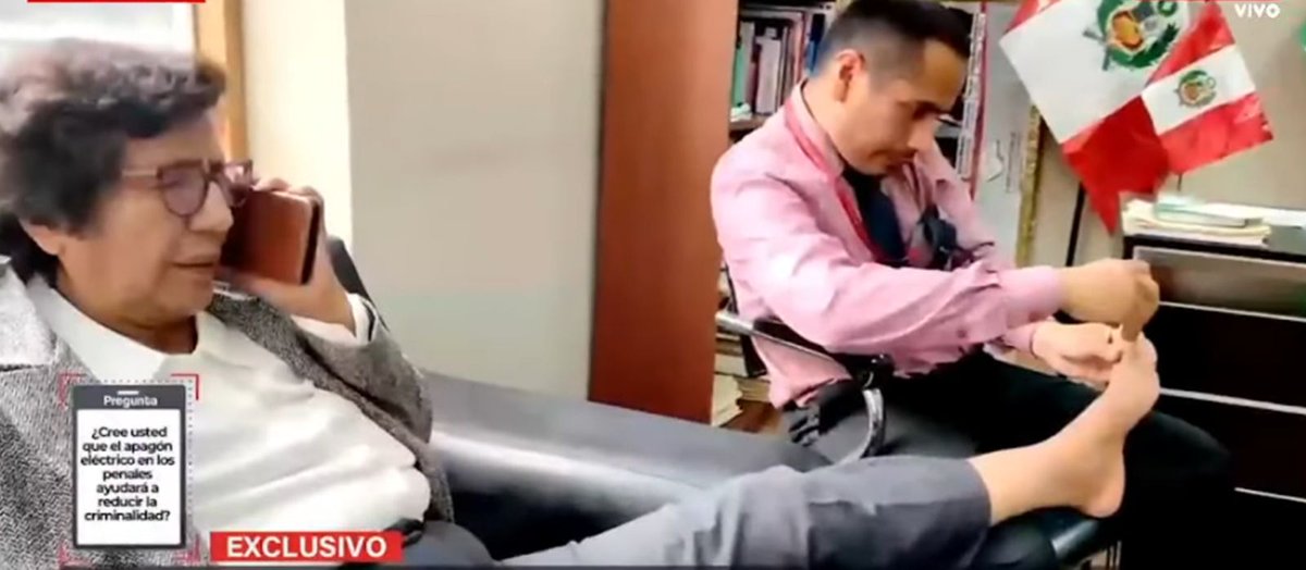 Congresistas critican a Lucinda Vásquez por usar a su asesor para cortarle las uñas: “es muy repudiable lo que ha hecho”