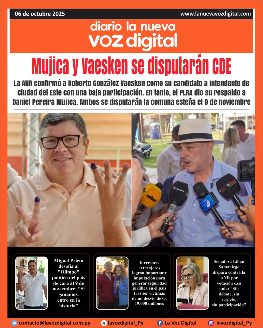 Tapa del 6 de octubre del 2025