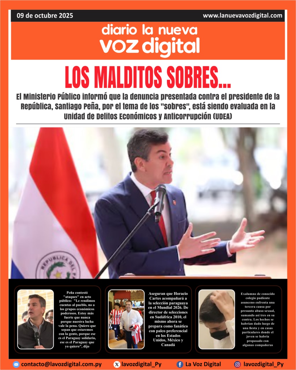 Tapa del 9 de octubre del 2025