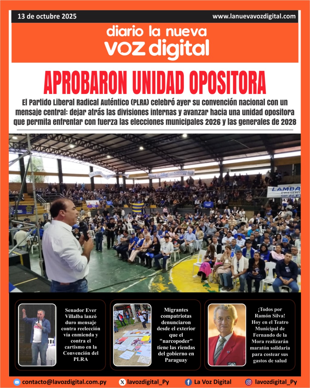 Tapa del 13 de octubre del 2025