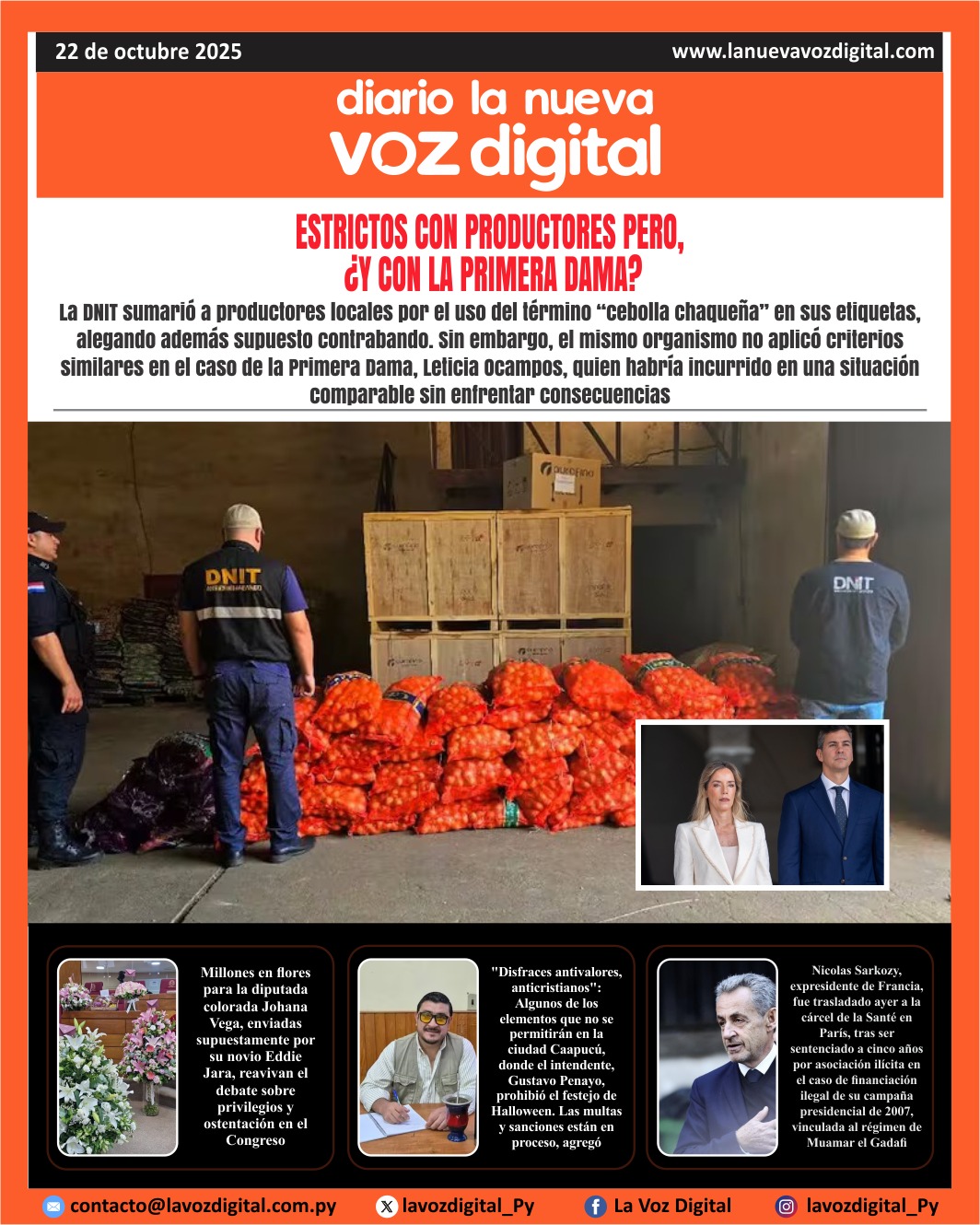 Tapa del 22 de octubre del 2025