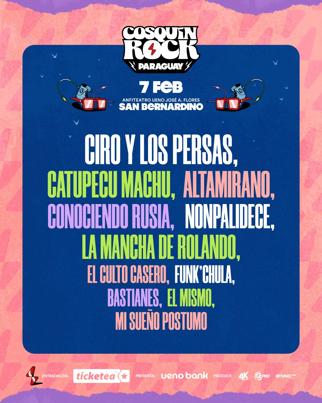 COSQUÍN ROCK PARAGUAY 2026: EL VERANO SE VIVE EN SANBER