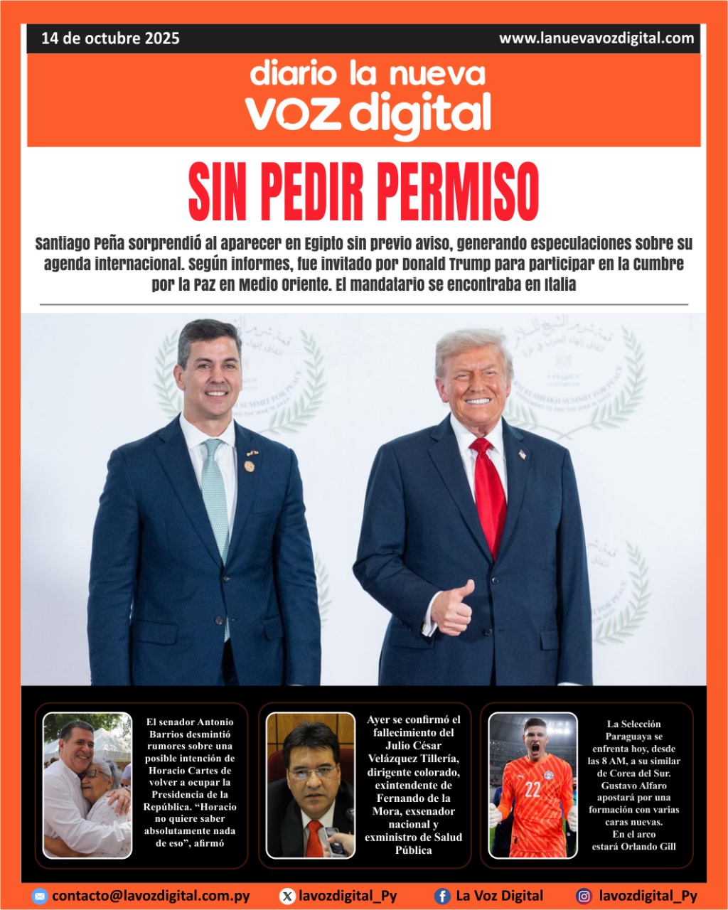 Tapa del 14 de octubre del 2025