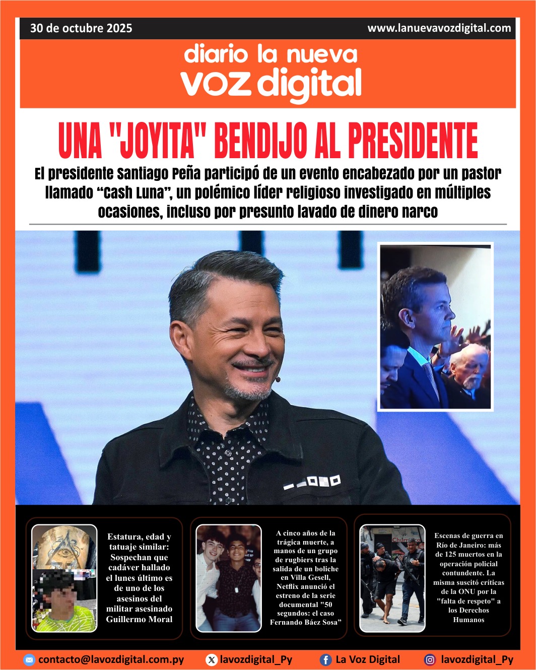 Tapa 30 de octubre 2025