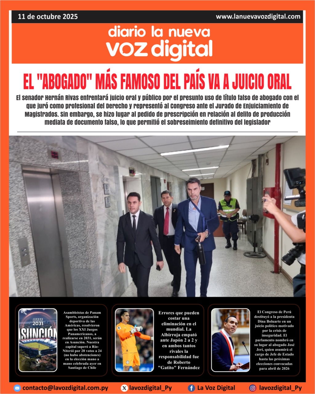 Tapa 11 de octubre 2025