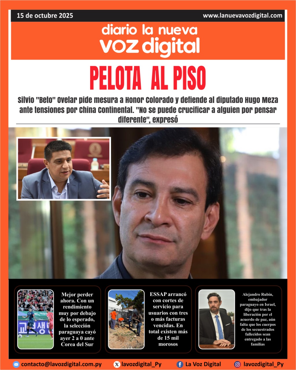 Tapa 15 de octubre 2025