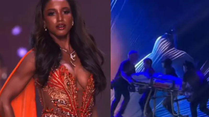 ¡Terrible caída en preliminar de Miss Universo!