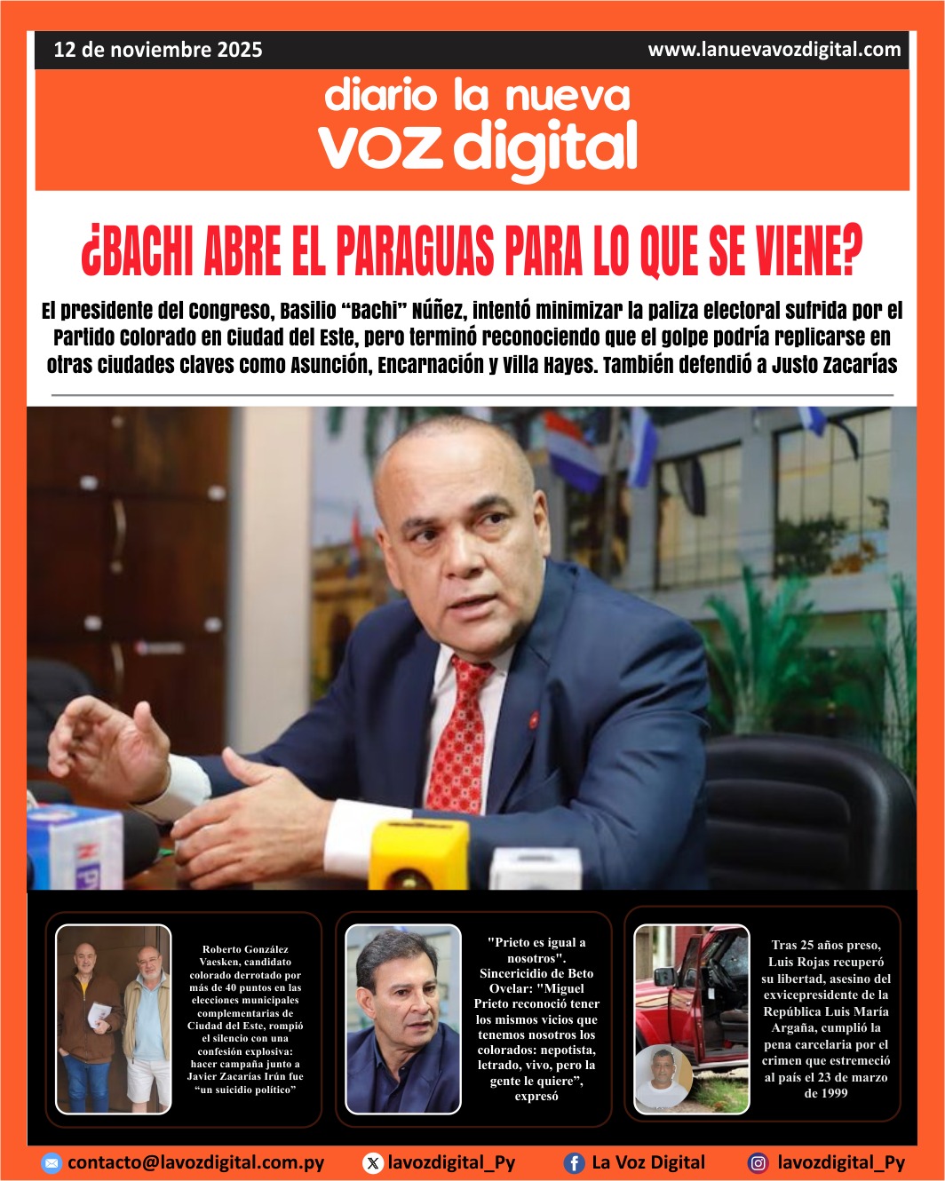 Tapa del 12 de noviembre del 2025