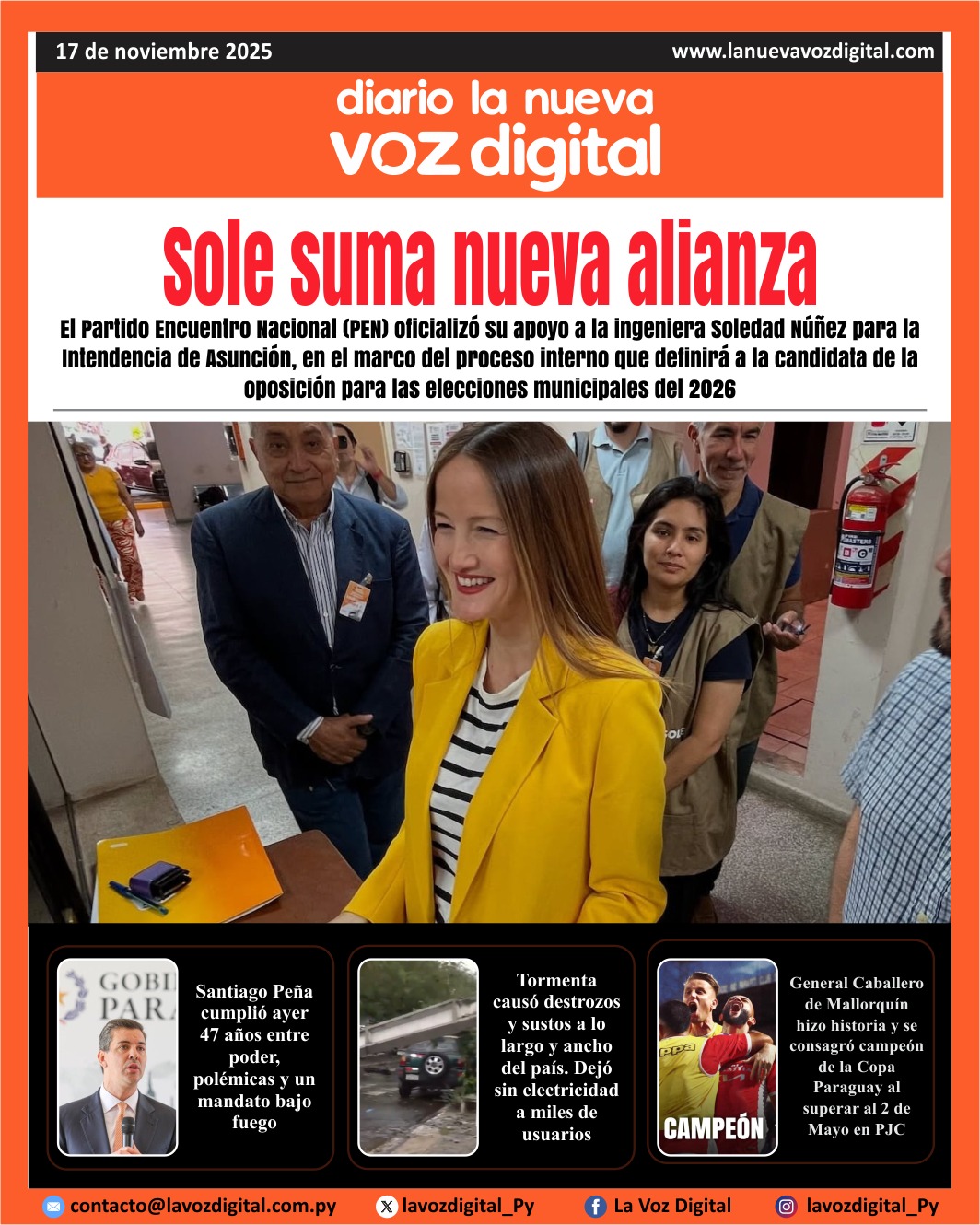 Tapa del 17 de noviembre del 2025