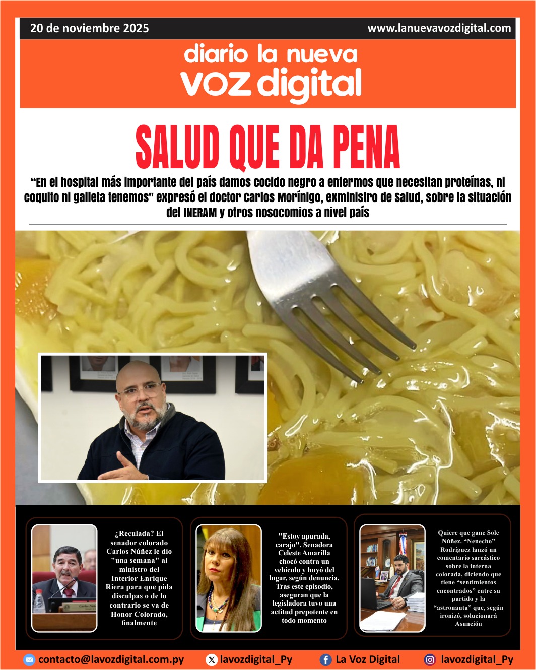 Tapa del 20 de noviembre del 2025