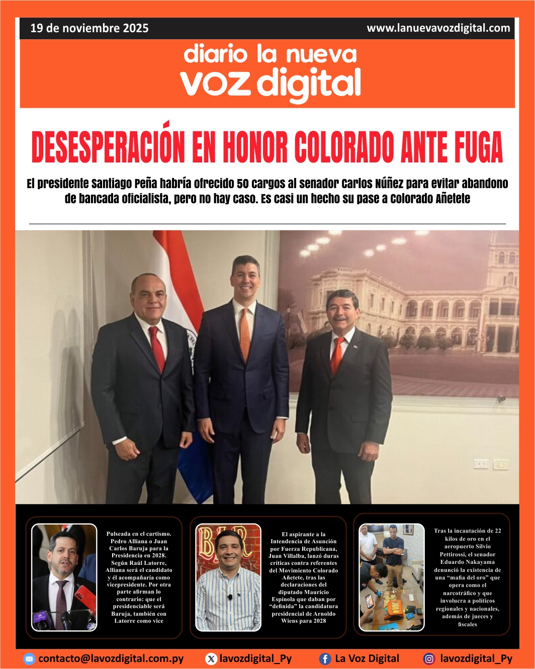 Tapa del 19 de noviembre del 2025