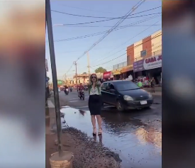Se hizo viral bailando en medio de baches de J. A. Saldívar y arreglaron avenida