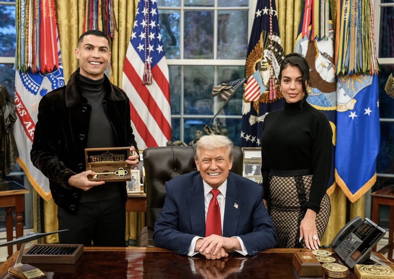 Cristiano Ronaldo visitó a Donald Trump