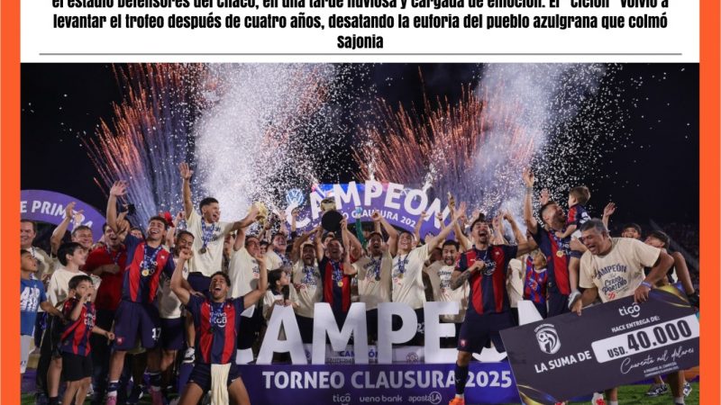 Tapa del 1 de diciembre del 2025