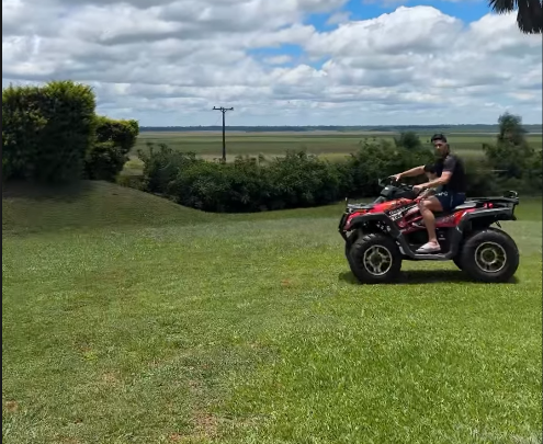Blas Riveros eligió una escapada al campo en el inicio de sus vacaciones
