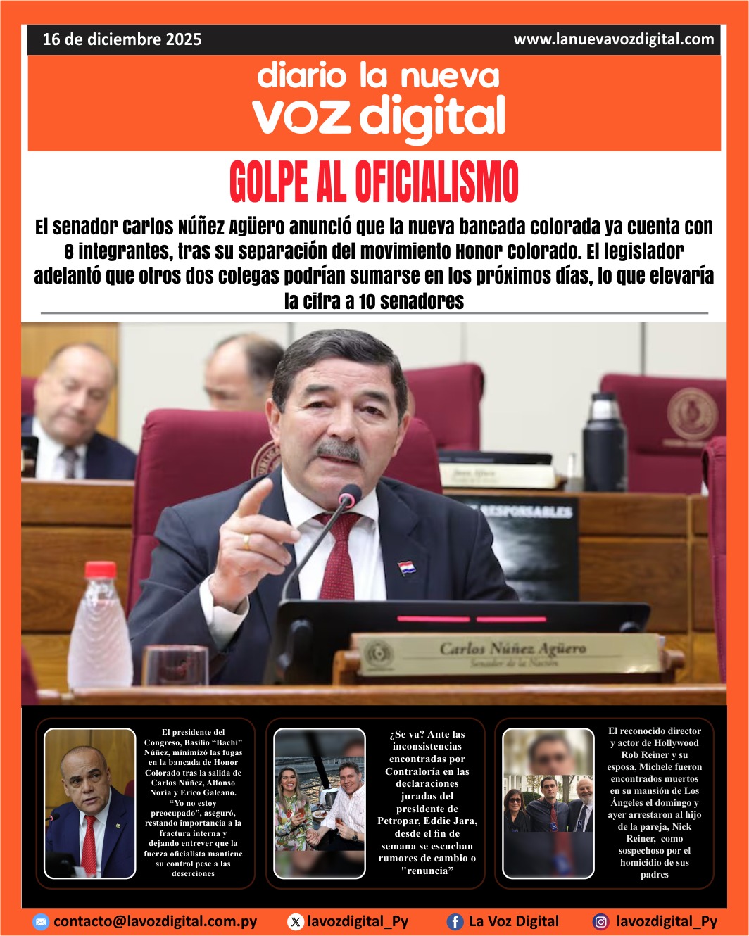 Tapa del 16 de septiembre del 2025