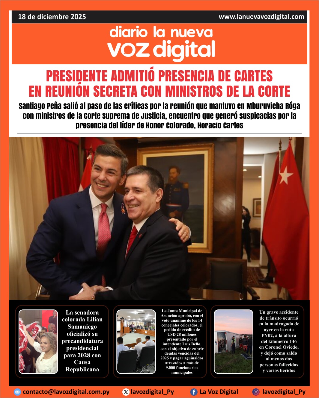 Tapa del 18 de diciembre del 2025