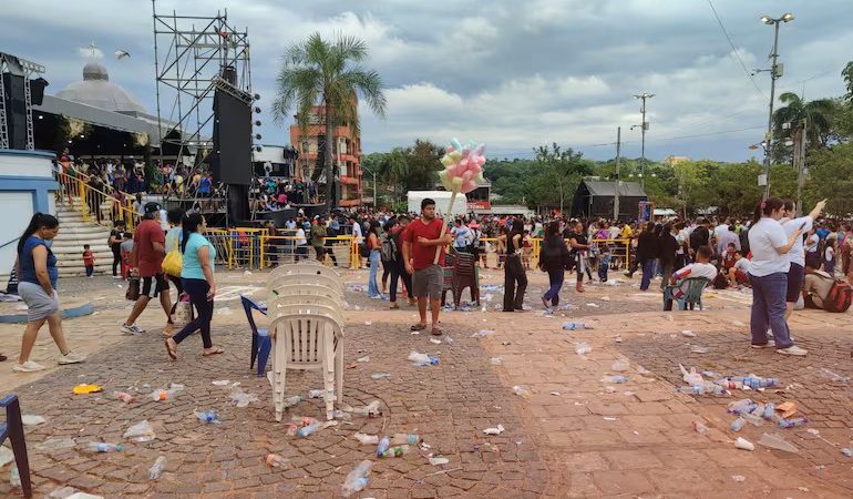 Caacupé 2025: la caravana de promeseros dejó 30 toneladas de basura