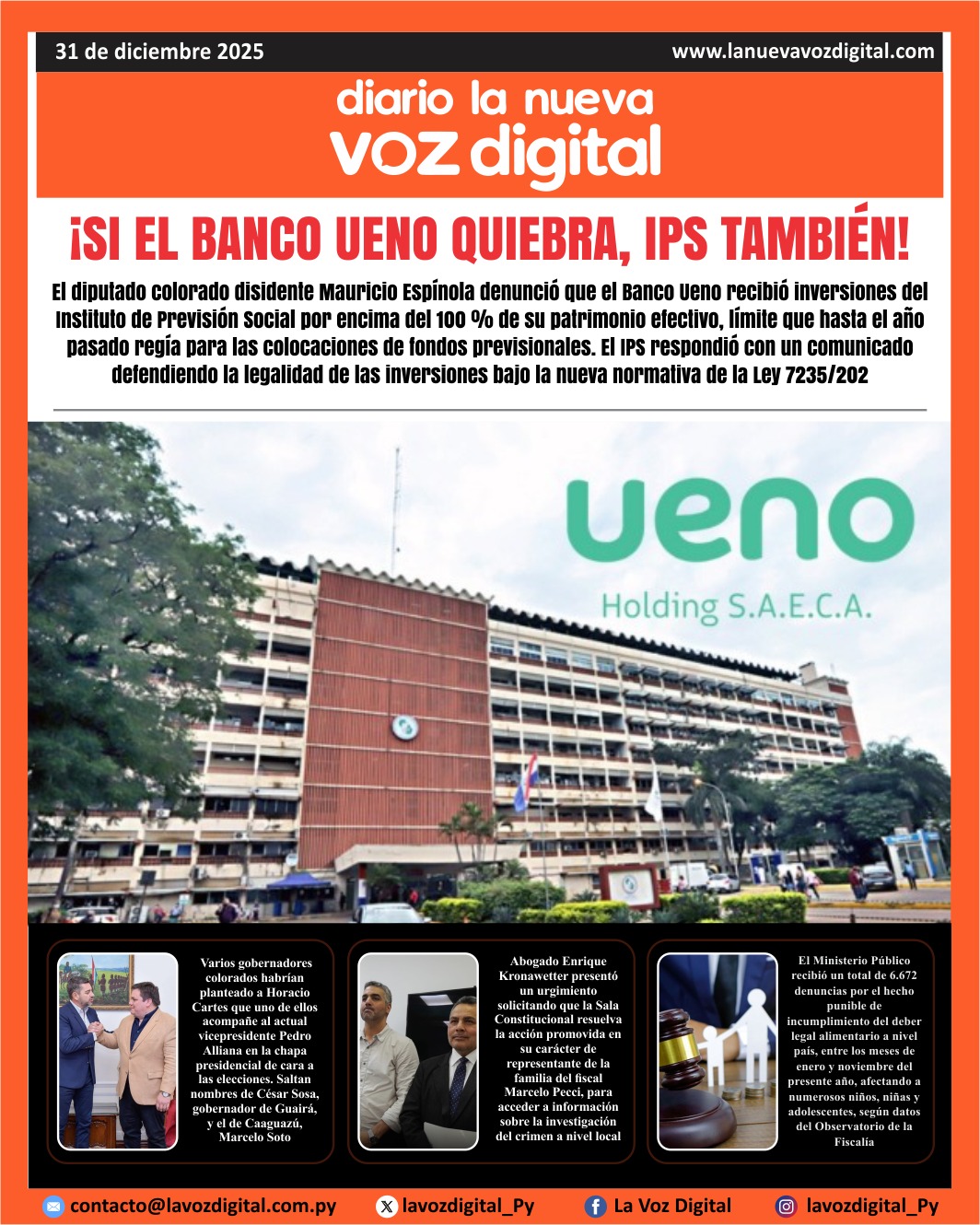 Tapa 31 de diciembre 2025