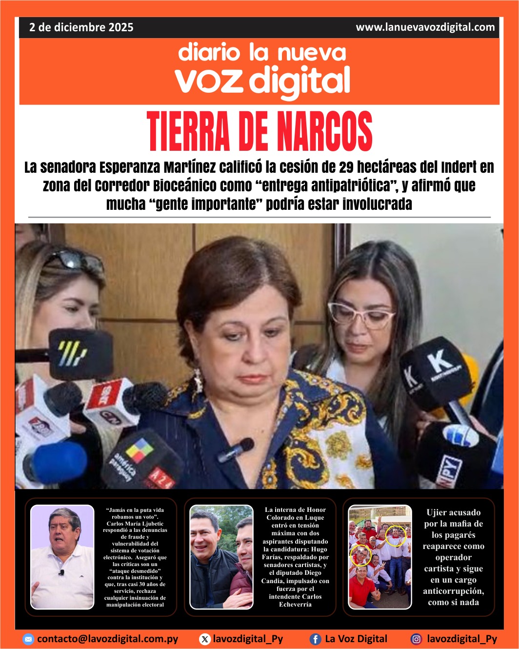 Tapa del 2 de diciembre del 2025