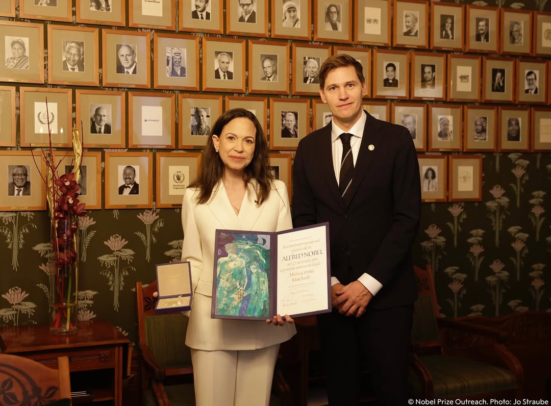 El Instituto Nobel aclara que el Premio de la Paz es intransferible tras el gesto de María Corina Machado hacia Trump