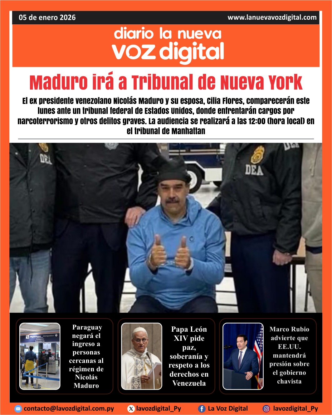 Tapa del 5 de enero del 2026