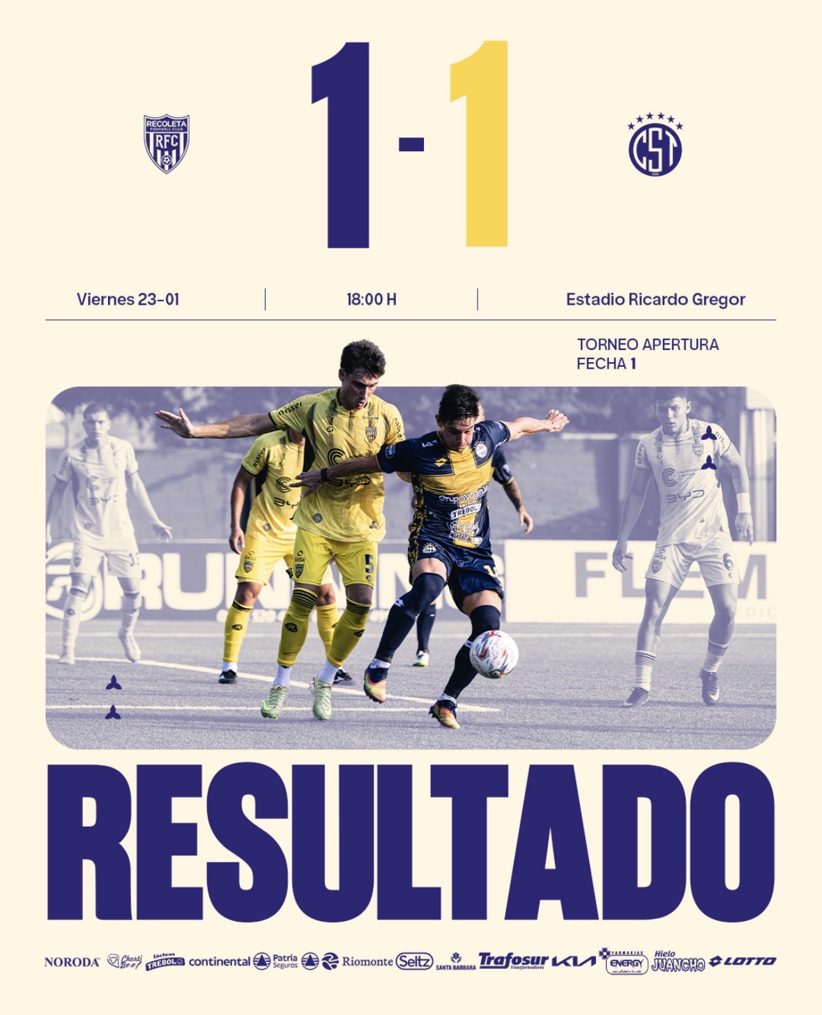 Recoleta y Trinidense ponen primera en el Apertura 2026