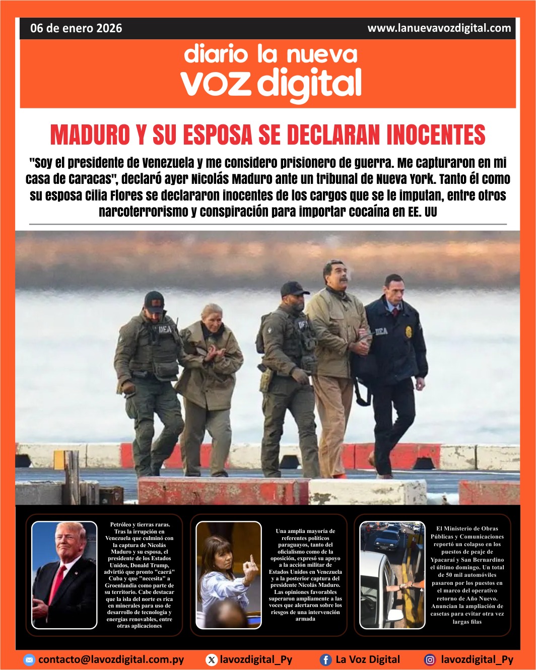 Tapa del 6 de enero del 2026